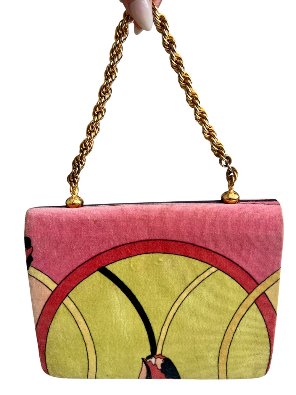 Vintage 60s Emilio Pucci Velvet Bag - Picture 2 of 16